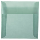 JAM Paper Enveloppes translucides, 5,5 x 5,5 po, bleu océan, 50/paquet-Enveloppes en papier translucide bleu océan