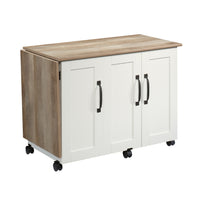Sauder - Select Desserte Machine à Coudre - Finition Soft White (426934)-Finition Soft White - Bois d'ingénierie