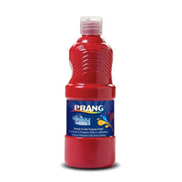 Peinture lavable Dixon Prang 16 oz, rouge, paquet de 6-La formule lavable lave facilement la peau et la plupart des vêtements et offre des couleurs vives et éclatantes