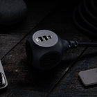 360 Electrical - PowerBall32 Hub de chargement tressé à 3 prises de 32 W - Noir obsidienne-Garantie à vie limitée du fabricant