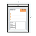 QuickFit – Pochette standard pour formulaires d'atelier, 9 po x 12 po, bordure noire, paq./10-Fabriqué en polypropylène transparent sans PVC