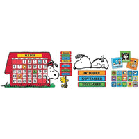 Ensemble de tableau d'affichage de calendrier de cacahuètes-Tout le nécessaire pour créer un calendrier de classe géant, avec des en-têtes de mois, des dates et des carrés supplémentaires contenant des illustrations qui mettent en évidence les jours spéciaux