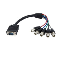 StarTech ® Câble dââ‚¬â„¢écran coaxial VGA HD15 vers 5 BNC RGBHV, M/F, 1 pi.-Connectez votre téléviseur VGA ou projecteur mural à votre câblage BNC existant