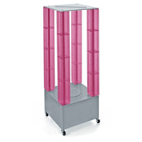 Azar Displays – Présentoir de plancher à tours multiples à panneaux perforés, rose (700228-PNK)-En acrylique rose