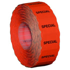 Meto – Étiquettes rouges fluorescentes « SPECIAL » 1522, 2 lignes, 1125/RL, 14 rouleaux/paq-Bords ondulés conçus pour attirer l’attention du client