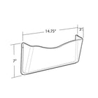 Azar Displays – Pochette murale simple pour dossier avec ruban magnétique, transparent, 4/paquet (250045)-Acrylique transparent