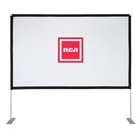 Écran de projection portable 100po de RCA - Blanc-Parfait pour regarder des événements sportifs, des films ou jouer à des jeux vidéo