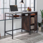 Sauder - La Collection Market Commons Bureau - Finition Rich Walnut-Compartiments pour ranger un ordinateur portable, des fournitures de bureau, etc.