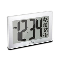 Marathon Watch - Horloge murale atomique avec support et 8 fuseaux horaires - Réglage automatique - Blanc-Grand Affichage: Affichage facile à lire de 4?