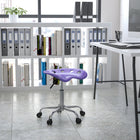 Flash Furniture – Tabouret tracteur vibrant de 25,75 pouces, violet (LF214AVIOLET)-5,5 po Réglage de la plage de hauteur