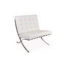 Plata Import – Chaise Cross Barcelona, cuir blanc à l’avant, noir (LS-5010-W)-Matériau en similicuir