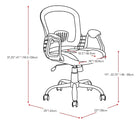 CorLiving LOF-208-O Chaise de bureau de direction Workspace, similicuir noir et maille-Dossier profilé en maille noire respirante