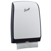 Scott - Distributrice d’essuie-mains Slimfold - 9,83 po x 13,67 po x 2,88 po - Blanche-Comprend 1 distributrice d’essuie-mains Slimfold Scott