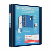 Staples - Reliure Better Binder, 1 1/2 po, bleu-Plus résistante et plus facile à utiliser