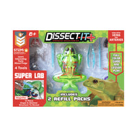 Dissect-It - Super labo de dissection de grenouille-Il comprend une grenouille à disséquer avec squelette, organes, veines et artères, une table de dissection élargie, 2 recharges et 4 outils de dissection
