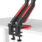 ShoppingAll - Support de bureau pour moniteur de jeu, entièrement réglable, à ressort à gaz, rouge-10