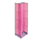 Azar Displays – Présentoir de plancher H-Spinner à panneau perforé, 60 x 16 po, rose (700430-PNK)-Plastique rose