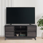 CorLiving THW-540-B Hollywood Meuble TV gris foncé avec tiroirs pour téléviseurs jusqu'à 55"-Finition durable de haute qualité