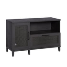 Sauder - 433268 La Collection Tiffin Line Crédence - Finition Raven Oak-Tiroir à coulisses à extension complète pour dossiers suspendus de format lettre ou légal. 