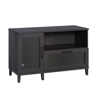 Sauder - 433268 La Collection Tiffin Line Crédence - Finition Raven Oak-Tiroir à coulisses à extension complète pour dossiers suspendus de format lettre ou légal. 