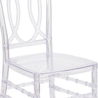 Chaise empilable Flash Elegance couleur cristaux de glace avec dossier design du créateur-Conception légère
