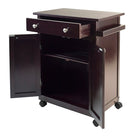 Winsome – Chariot de cuisine Savannah, espresso-Dimensions :  34,02 haut. x 26,89 larg. x 17,72 prof. (po)