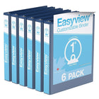 Davis Group Super offre Easyview, Reliure View à anneaux ronds 1 po, personnalisable, paquet de 6 - Bleu Royal-3 Reliure À Anneaux