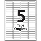 Intercalaires protège-feuilles à étiquettes Index Maker Imprimer et appliquer d’Avery – 5 onglets – transparent-Onglets blancs, intercalaires en plastique