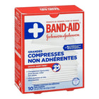 BAND-AID® – Produits de premiers soins, Compresses non adhérentes, paq./10-Grandes compresses stériles, 7,6 cm x 10,1 cm (3 po x 4 po)