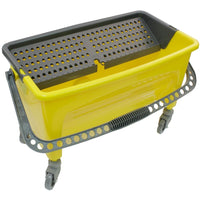 Johnny Vac – Seau pour lavage de vitre sur roulettes pour moppe plate, avec poignée, JS0068M-Seau de 6 gal (21 l)