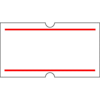 Motex – Étiquettes 5500, 7/8 x 7/16 po, blanc, bande rouge, 10/rouleaux (38-1252-RS)-Étiquettes pour pistolet étiqueteur