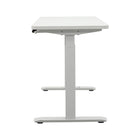 Motionwise Bureau à hauteur réglable électrique de 24 "x 48" avec dessus de bureau antibactérien - Blanc-Mécanisme puissant à 2 moteurs pour un réglage en douceur de la hauteur
