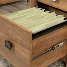 Sauder 66"W La Collection Cannery Bridge Bureau Ministre - Finition Sindoori Mango-  Système de gestion des cordons avec œillets de bureau