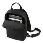 Bugatti - Contrast Mile End sac bandouliere, Noir-Sac à bandouliere elegant en cuir vegetalien mat avec section rembourree pour tablette