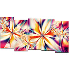 Designart – Impression abstraite sur toile, rose cristallisé, 5 panneaux (PT3013-1084)-Impression