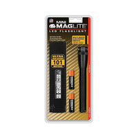 Maglite - Lampe de poche DEL à 2 cellules AA avec étui de ceinture, noir (SP2201H)-Une fabrication en aluminium anodisé durable