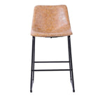 Plata Import - Tabouret Landon Antique - Tan-Métal / cuir PU