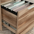 Sauder - La Collection Bergen Circle Caisson mobile à 3 tiroirs - Finition Kiln Acacia-Conforme à la norme BIFMA x5.9 pour la sécurité, la durabilité et la performance structurelle.