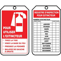 Étiquettes d'état de l'équipement et d'inspection de sécurité, avertissement, paq./25 (SED654) -Français
