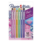 Paper Mate - Stylos-feutres Flair Candy Pop - 0,7 mm - couleurs variées - paquet de 12-Pointe poreuse