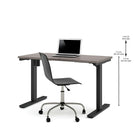 Bestar – Table motorisée à hauteur réglable, 24 po x 48 po, gris écorce (65857-47)-Le mécanisme répond aux ou dépasse les normes de performance ANSI/BIFMA.