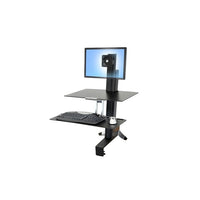 Ergotron Support pour écran unique ACL WorkFit-S avec surface de travail, noir-Noir
