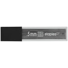 Staples - Mines de rechange pour portemine - 0,5 mm - HB - 144 mines-144 mines, 12 mines par tube, 12 tubes par boîte