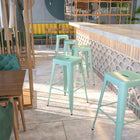 Tabouret de bar sans dossier de 30 po, intérieur/extérieur, vert menthe (ET-BT3503-30-MINT-GG)-4