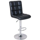 True – Tabouret de bar Harlow PU noir avec base chromée (46281)-Tabouret