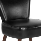 Flash Furniture - Chaise rétro de la série HERCULES Holloway en cuir LeatherSoft noir-Grand siège rectangulaire