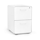 Poppin Stow-2 tiroir classeur, blanc avec Glides ou roulettes-Stow 2-Drawer, détient lettres et légal