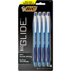 BIC Atlantis - Stylo à bille original - pointe escamotable - 1,0 mm - bleu - Paquet de 4-Plus lisse que les stylos à bille BIC classiques avec pointe moyenne