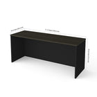 Bureau étroit sans caisson Bestar Pro-Concept Plus - gris profond et noir (110611-1132)-2