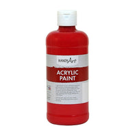 Handy Art – Peinture acrylique pour élève, rouge, 16 oz, Paquet de 3 (RPC101040)-Peinture acrylique qui peut être utilisée sur la plupart des surfaces!